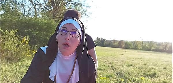  This nun gets her ass filled with cum before she goes to church !!